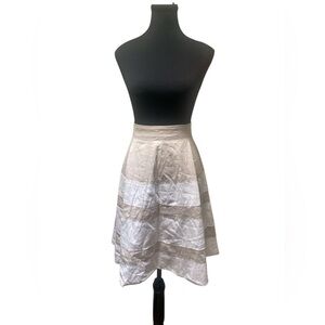 Amanda & Chelsea Two-tone Striped Midi Skirt 14 GUC